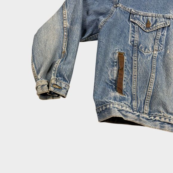 Vintage Texas Wear Denim Jacket Mens Large Corduroy Collar Western Trucker 90s - Picture 6 of 14